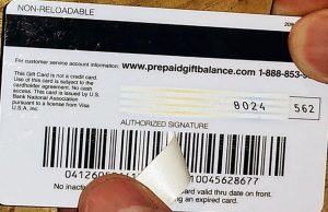 prepaid visa gift card scams